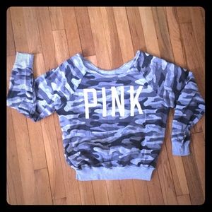 Pink off the shoulder sweatshirt